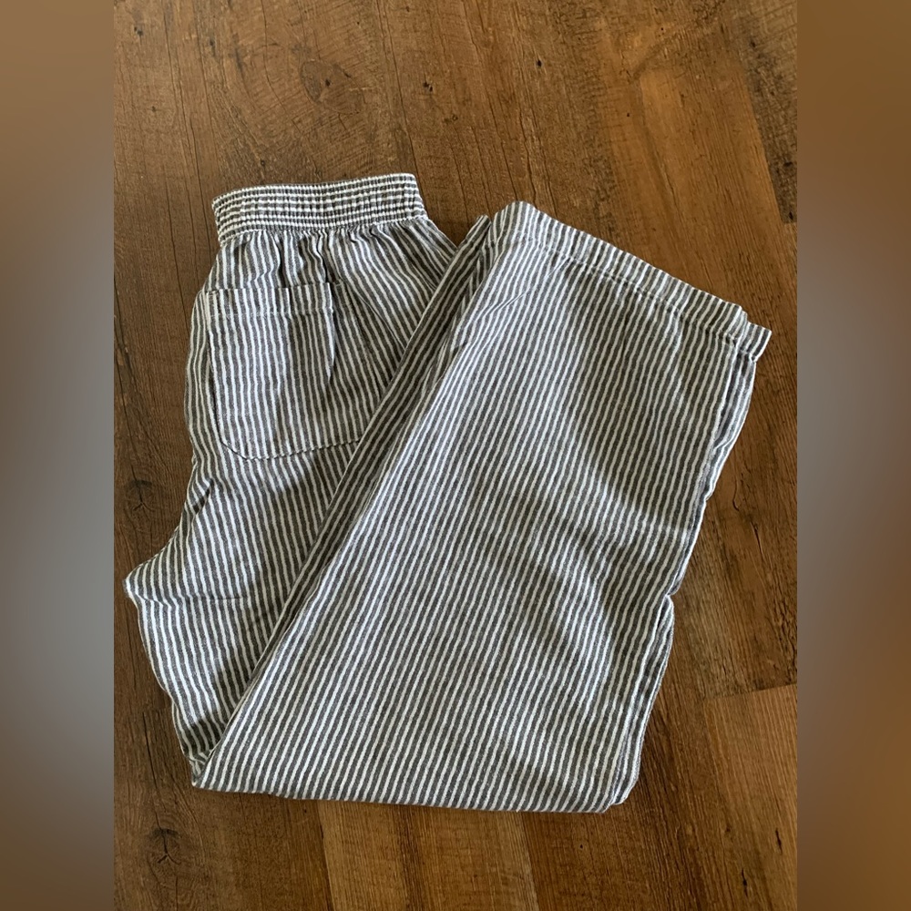 Old Navy Linen/cotton striped pants